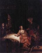 REMBRANDT Harmenszoon van Rijn Joseph Accused by Potiphor-s Wife oil on canvas